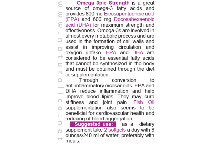 OMEGA 3PLE STRENGHT - From Fish Oil