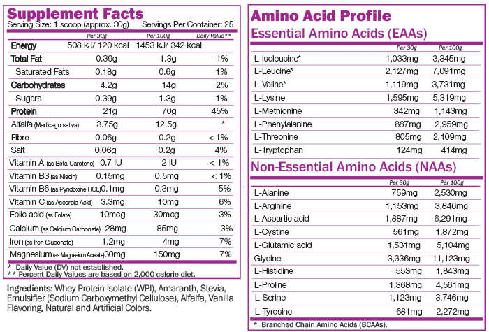 GREEN PROTEIN - with Vanilla Shake Flavor