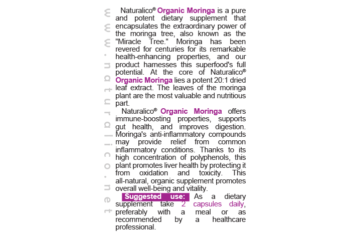  ORGANIC MORINGA 